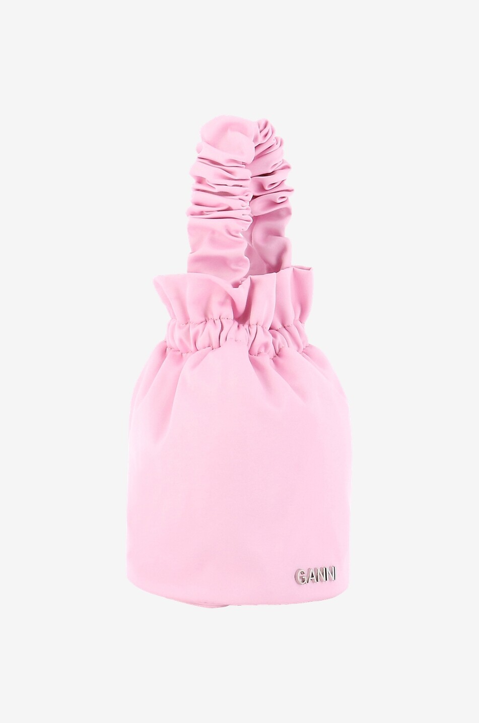 GANNI Sac seau en satin Occasion Top Handle Femme VIOLET CLAIR 2