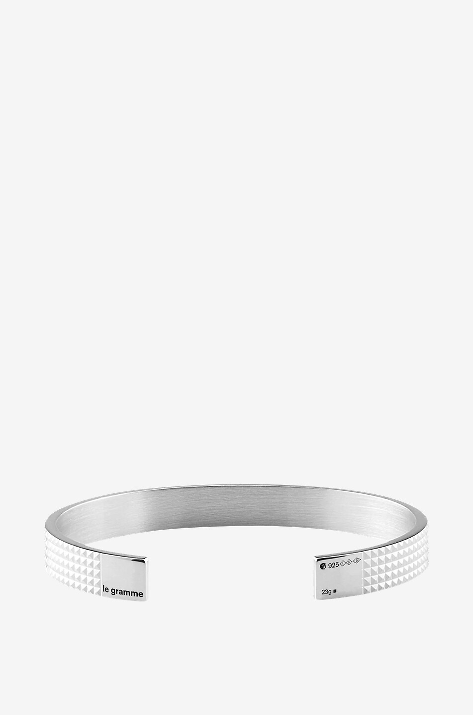 LE GRAMME Armreif aus Silber Ruban Guilloché Le 23 g Herren SILBER 2