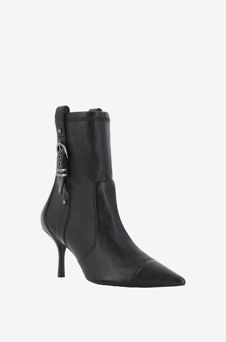 Stuart Maverick 75 heeled buckle adorned ankle boots