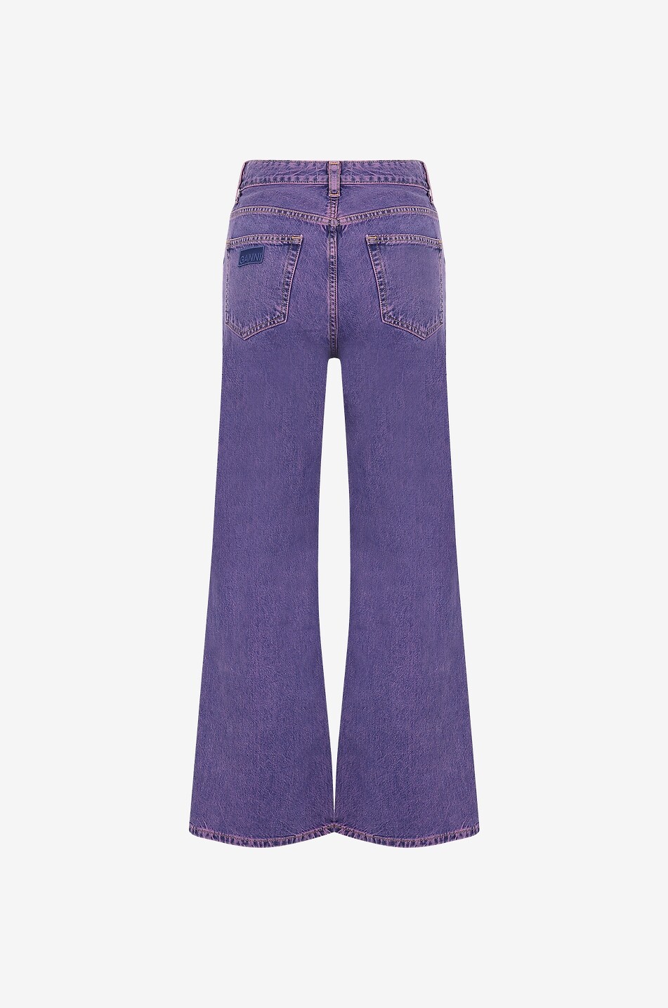 GANNI Joezy Wild Orchid high-rise wide-leg jeans Women PURPLE 2