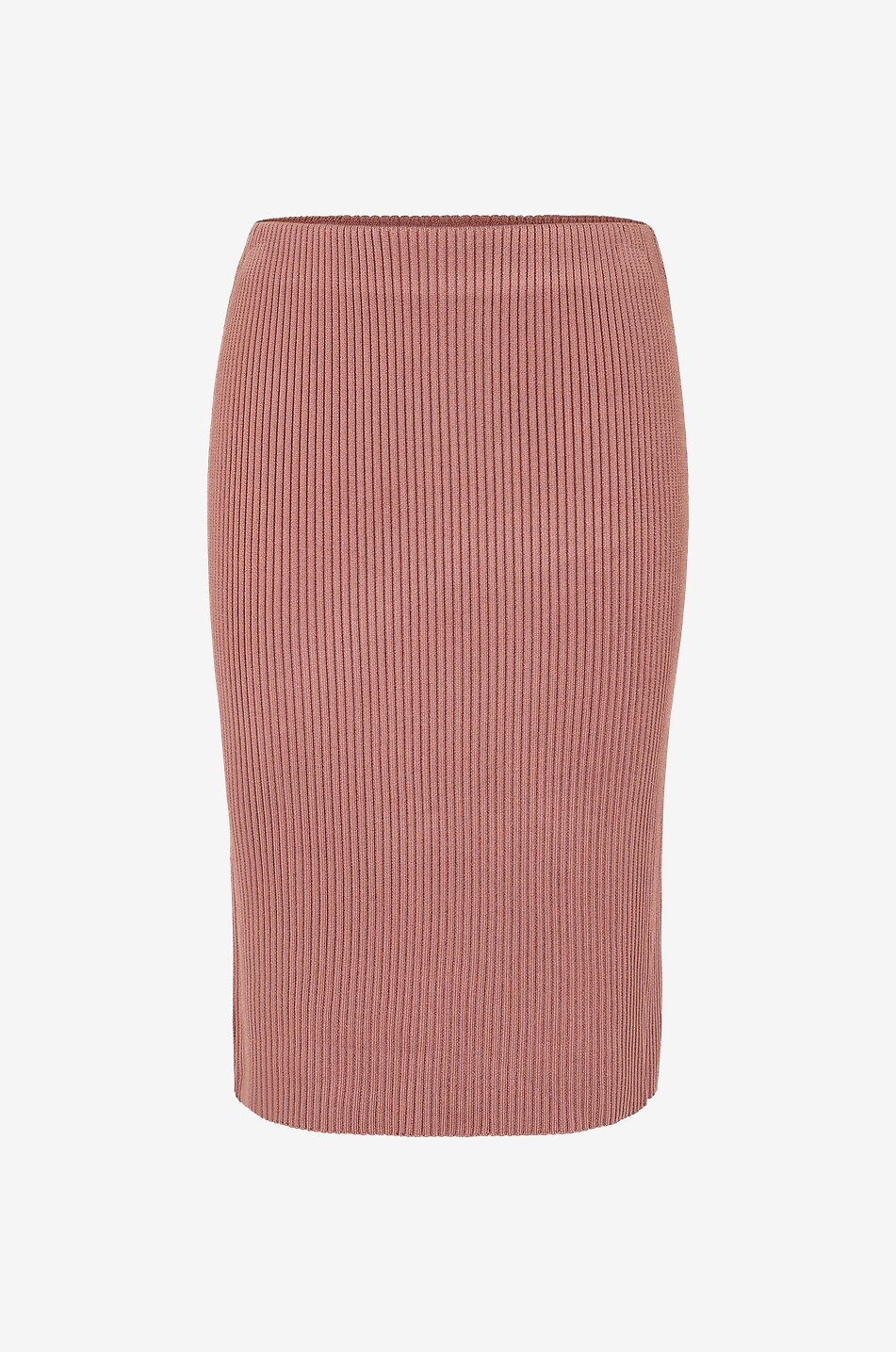 Ribbed midi skirt