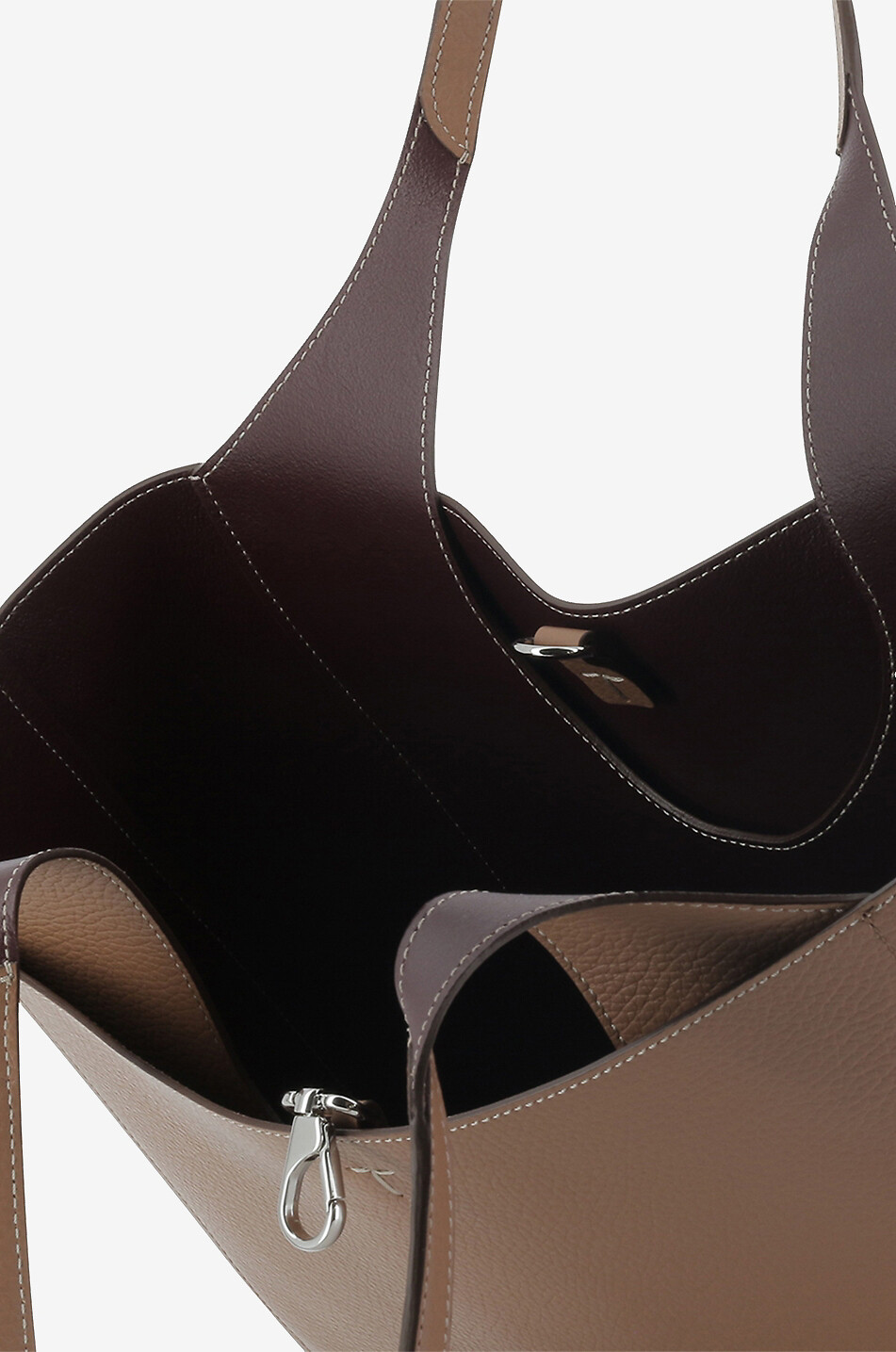 Genarbter zweifarbiger Shopper Medium T Timeless