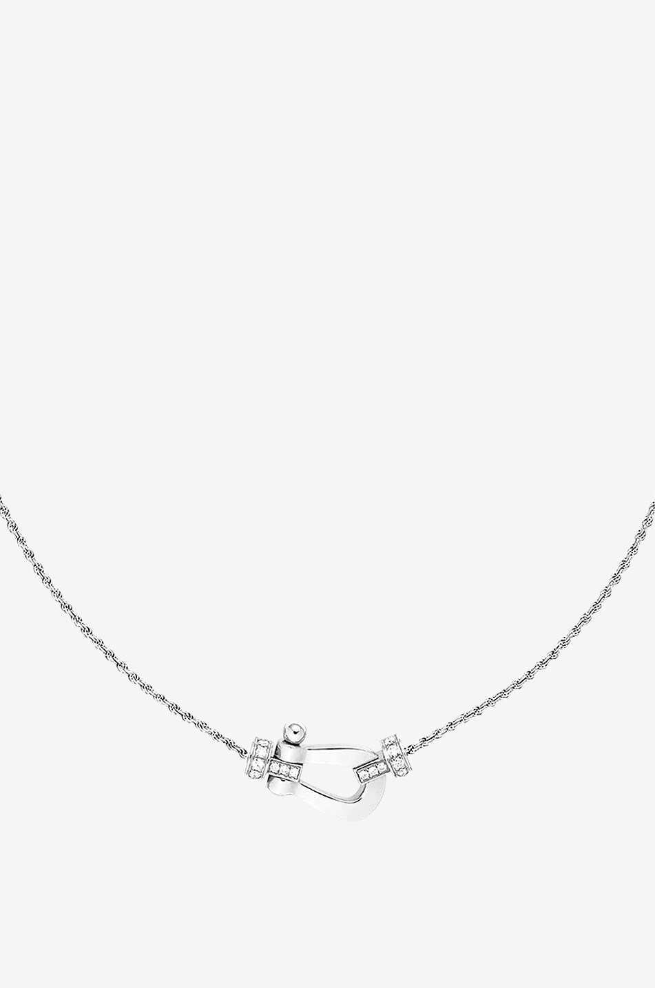 FRED PARIS Force 10 MM white gold and diamond necklace Women GREY 1