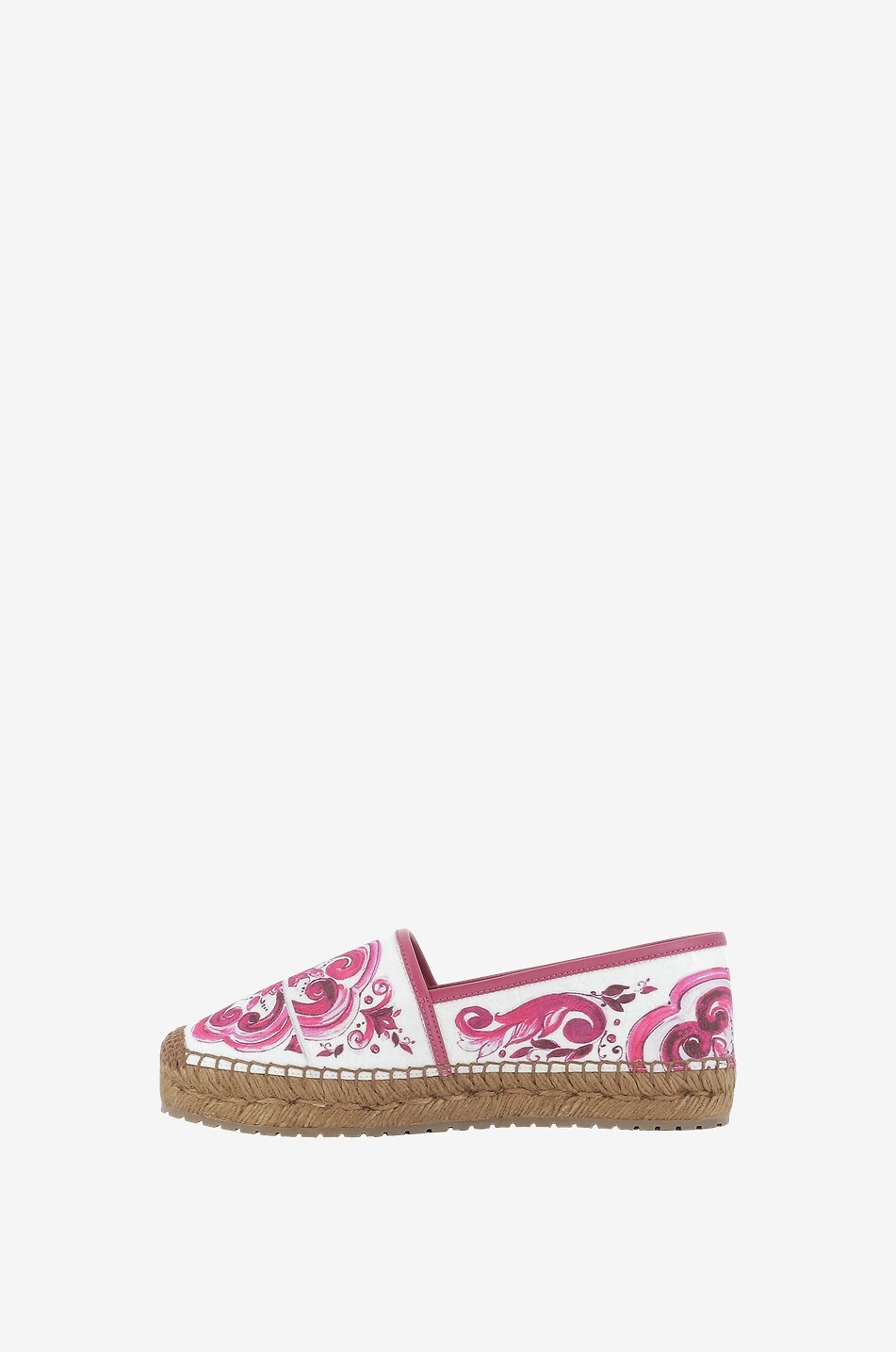 DOLCE & GABBANA Majolica printed flat espadrilles Women PINK 3