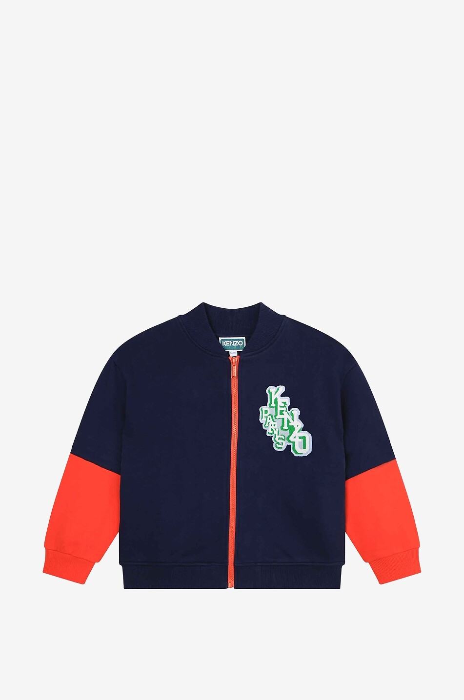 Sweat-shirt zippé en coton garçon Kenzo Club