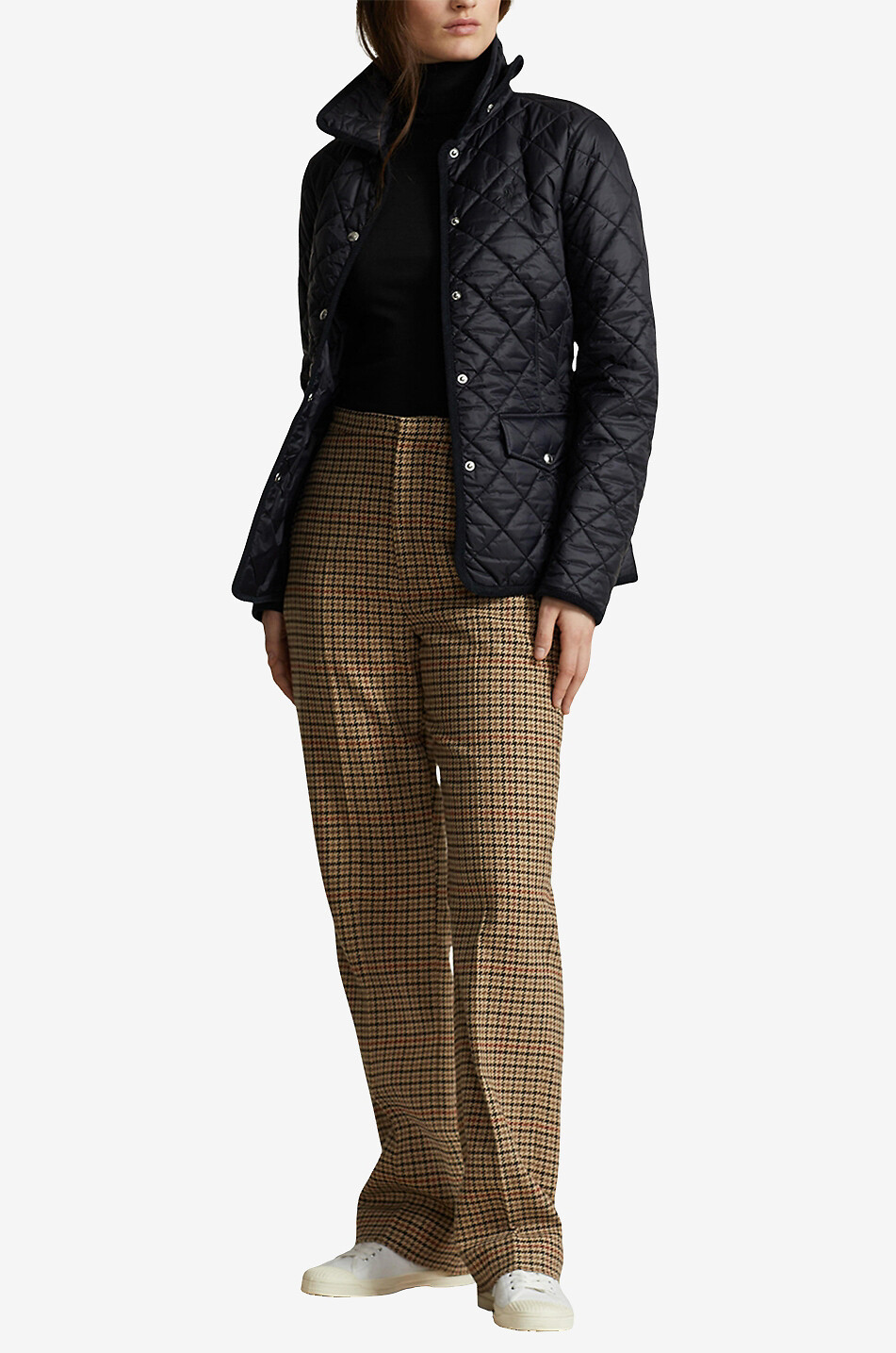 POLO RALPH LAUREN Kurze taillierte Steppjacke Damen SCHWARZ 4