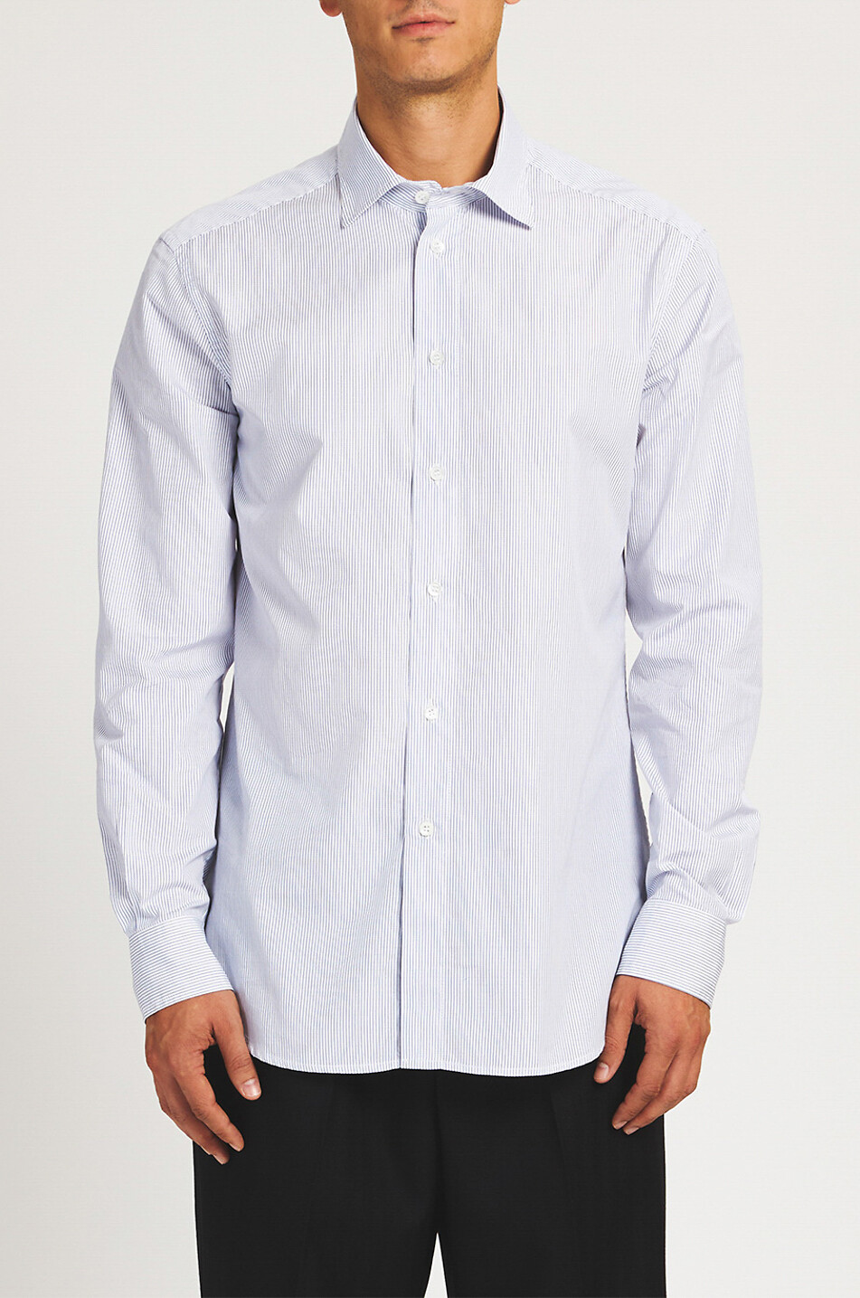 BARENA VENEZIA Gestreiftes Popelinehemd Surian Stilo Herren WEISS 3