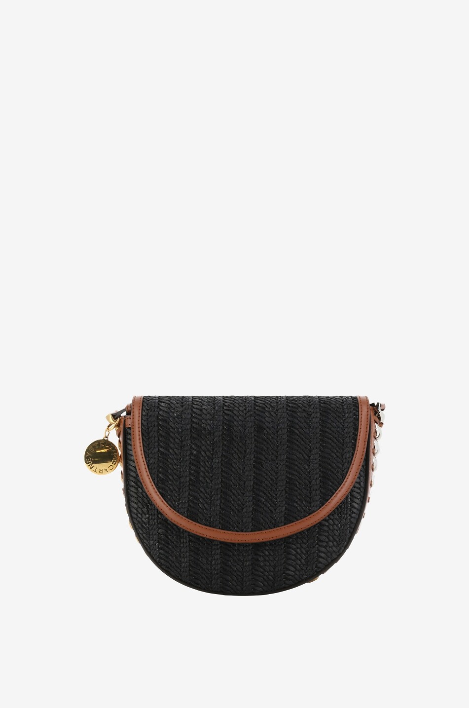 Sac porté épaule en raphia et cuir synthétique Frayme Medium