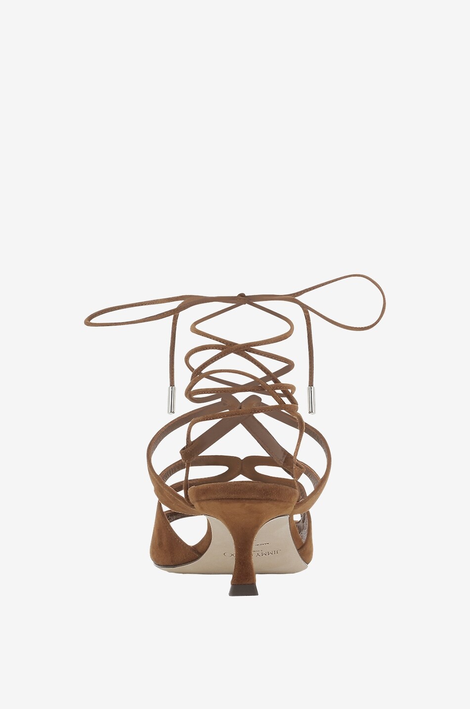 JIMMY CHOO Kittenheel-Sandalen zum Schnüren Azure 50 Damen BRAUN 4