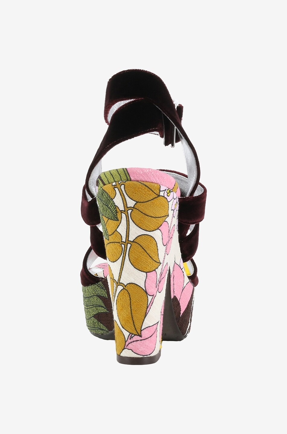 LA DOUBLEJ Medal Big Flower velvet wedge sandals Women MULTI COLOURED 4