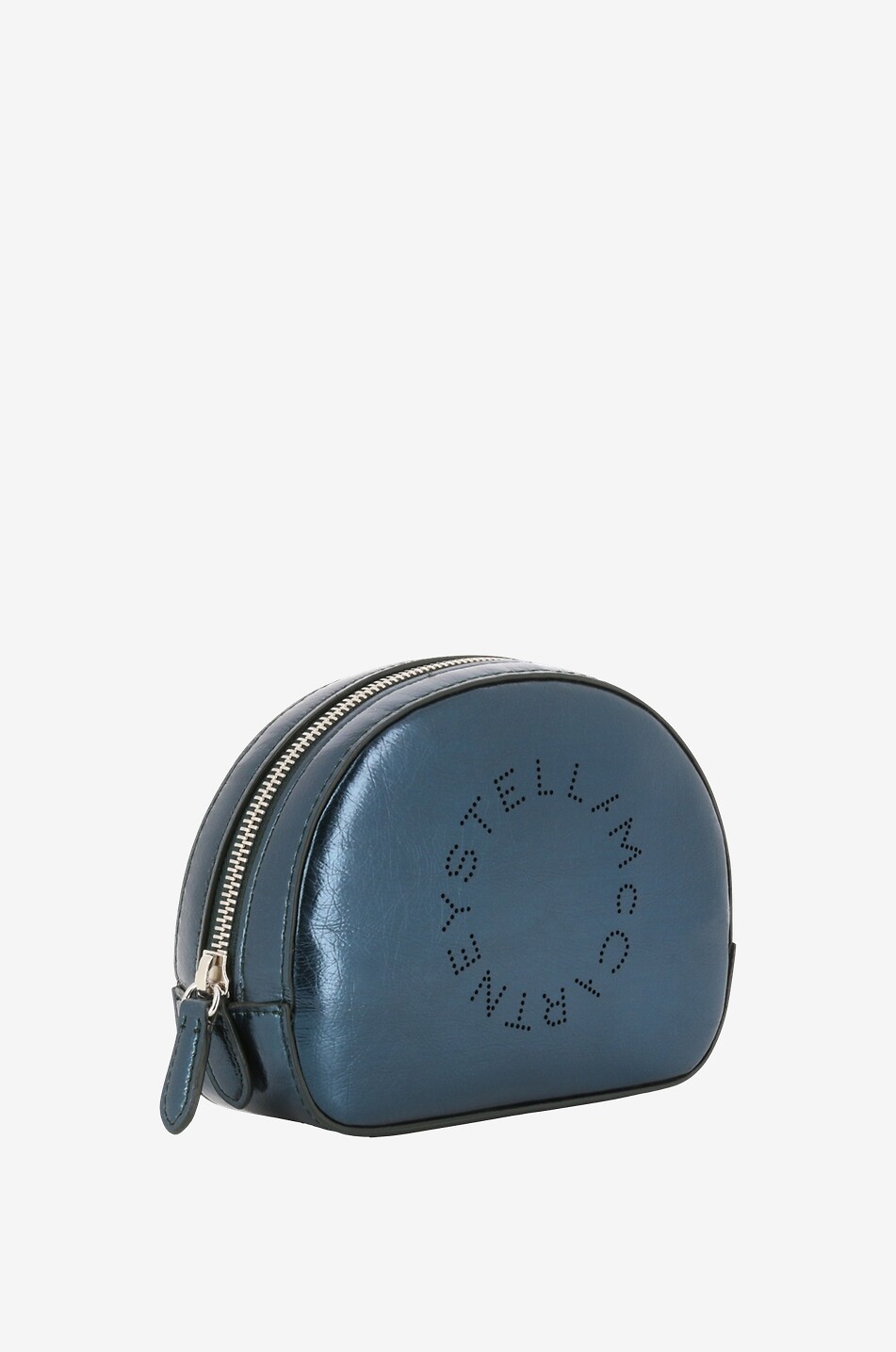 Trousse de maquillage en cuir synthétique métallisé Stella Logo