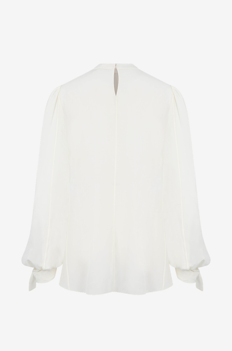 Blouse en soie à manches bouffantes fendues