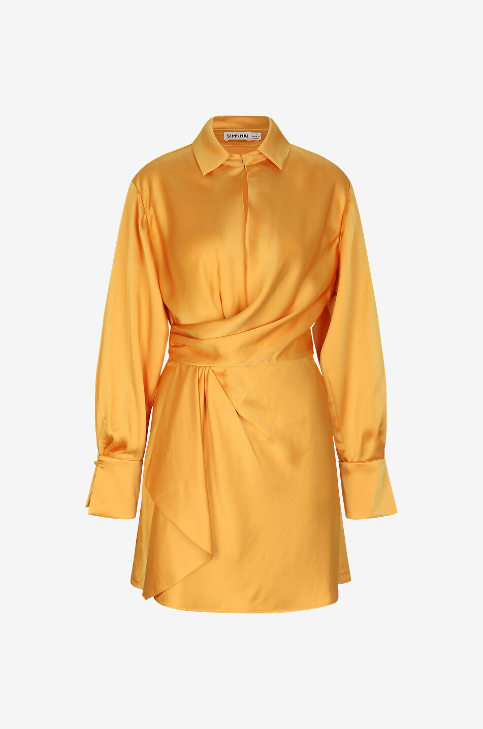 Talit draped satin mini dress