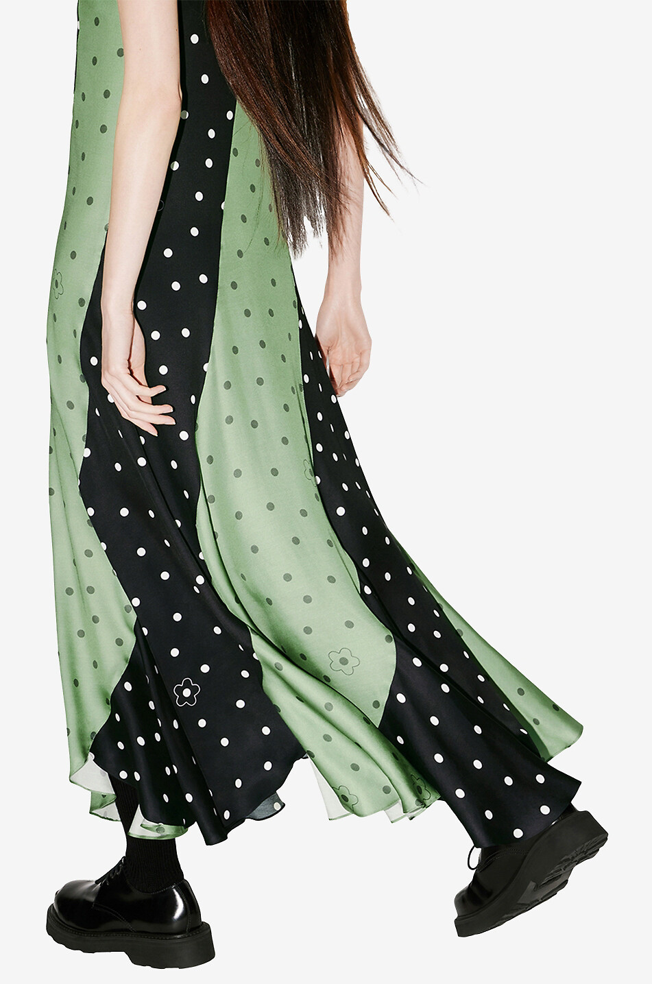 KENZO Robe longue en viscose Flower Spot Femme MULTICOLORE 6