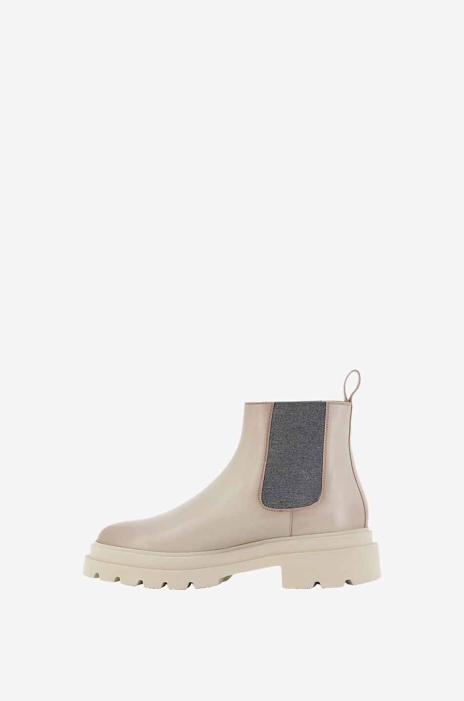 Bottines chelsea en cuir lisse