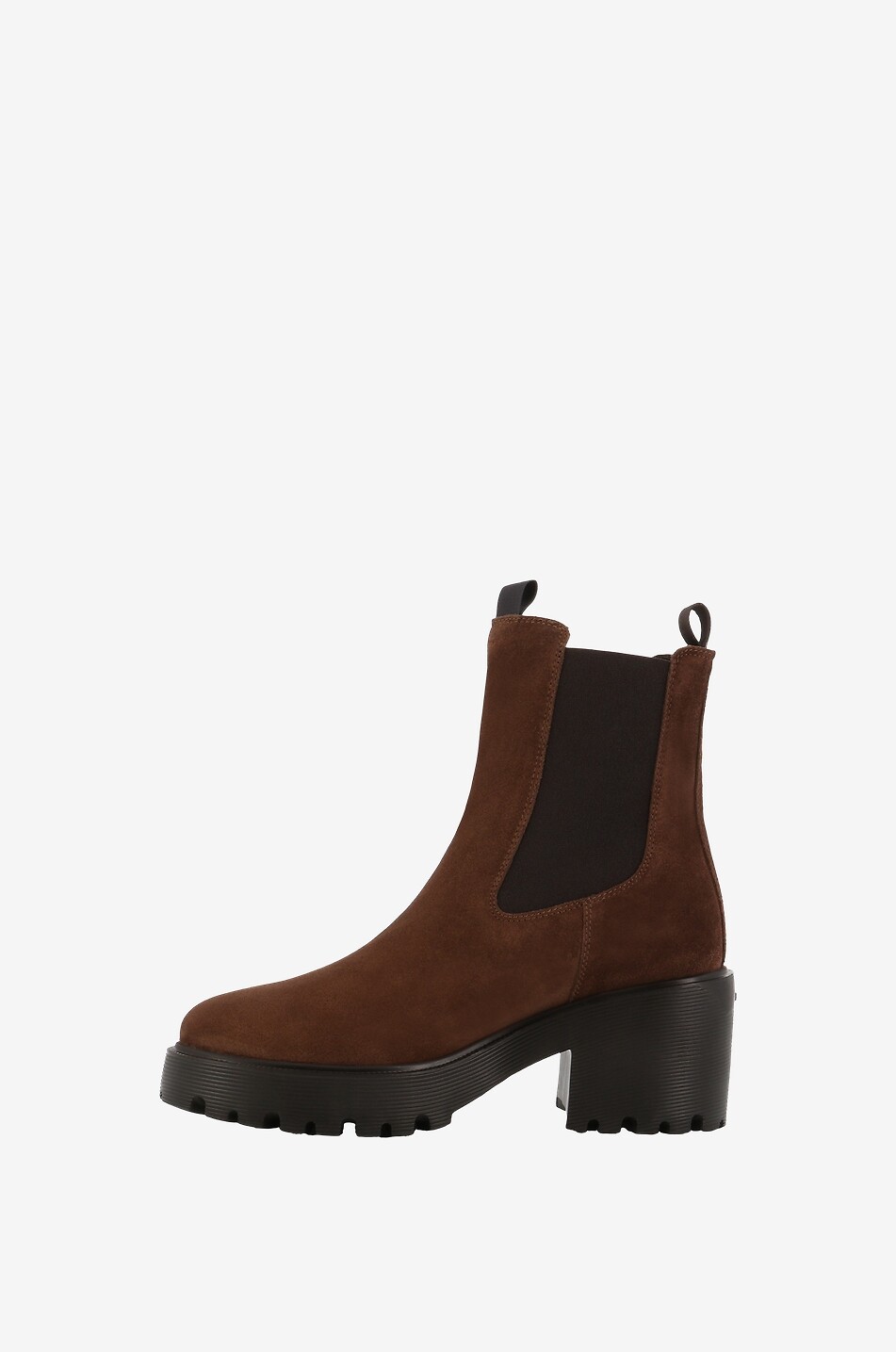 HOGAN H649 heeled suede chelsea ankle boots Women BROWN 3