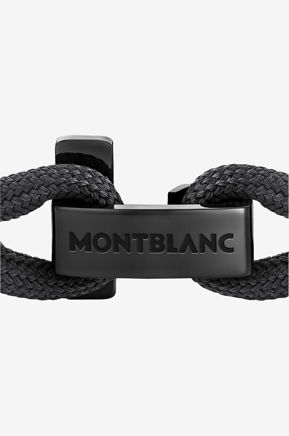 MONTBLANC Bracelet en nylon tressé et acier Montblanc T-Hook - Taille M Homme NOIR 3