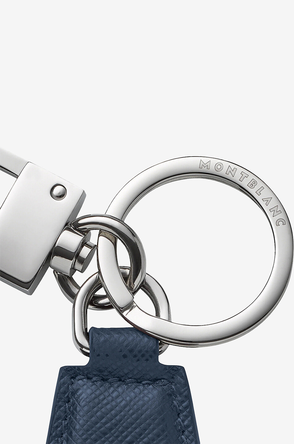 MONTBLANC Schlüsselanhänger aus Leder Sartorial Diamond Herren BLAU 4
