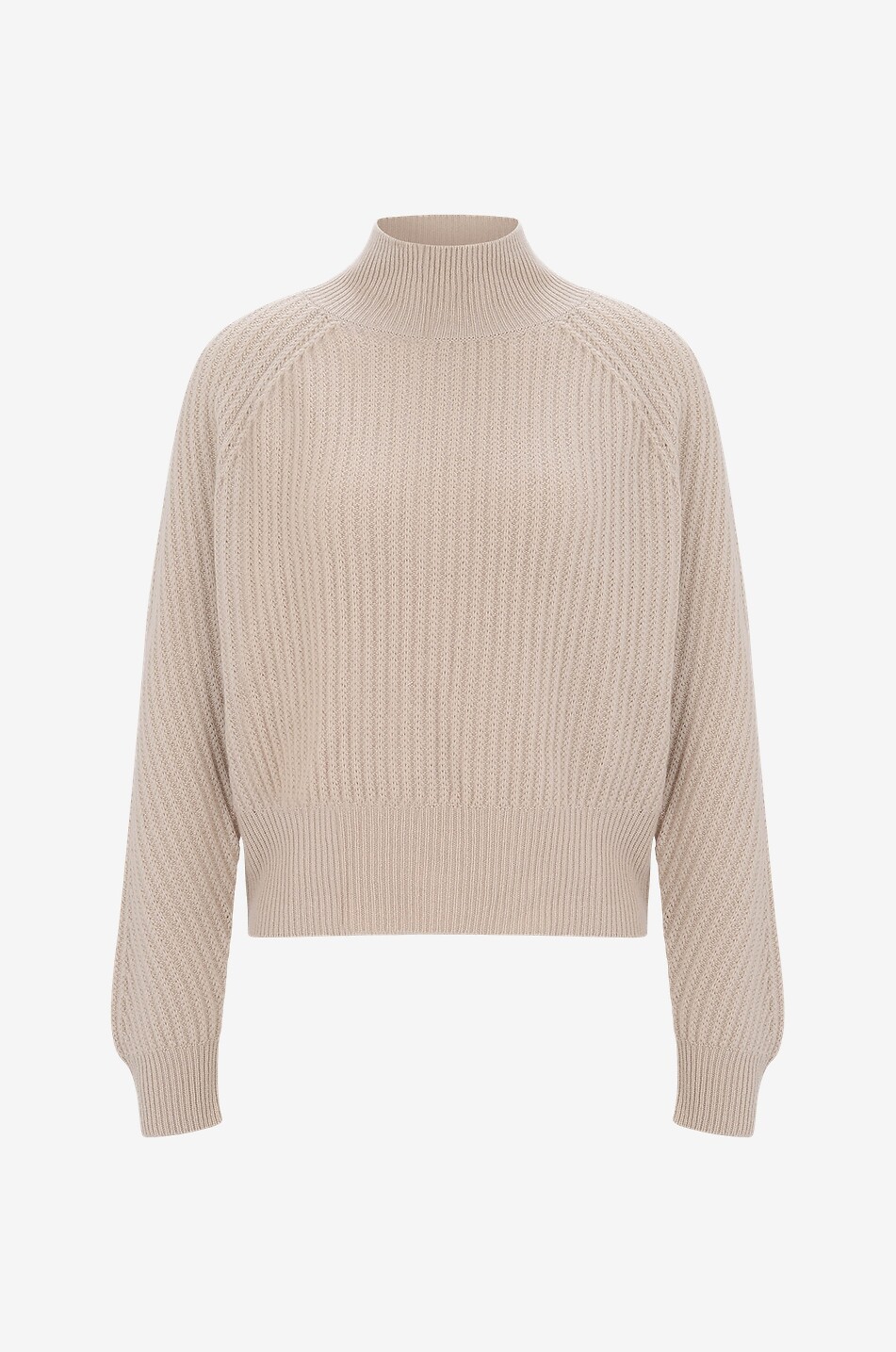 ALLUDE Cashmere high neck rib knit jumper Women BEIGE 1