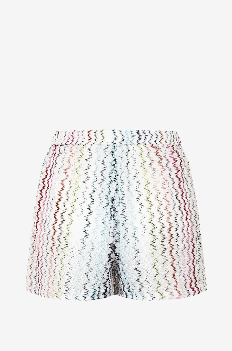Lochstrick-Strandshorts mit Glitter-Zickzackmustern