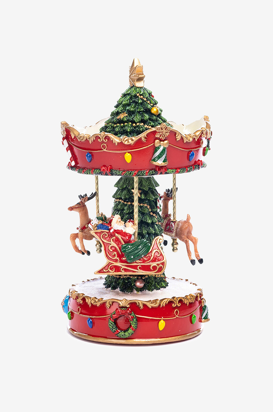 GOODWILL Spieluhr Santa Sleigh Caroussel Haus BUNT 1