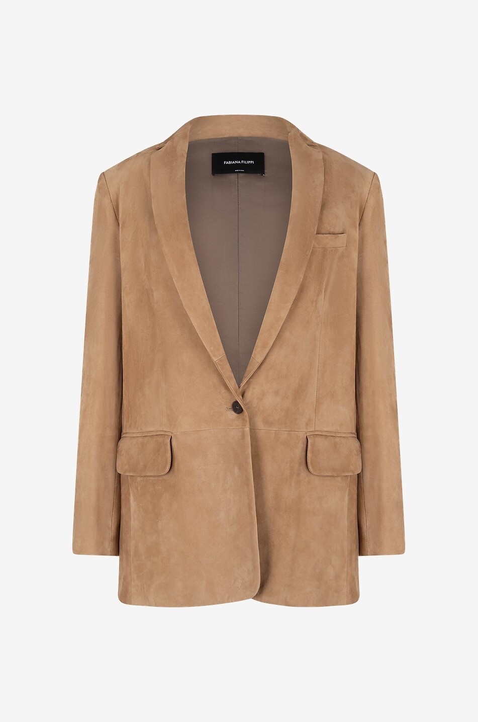 Single-breasted suede blazer
