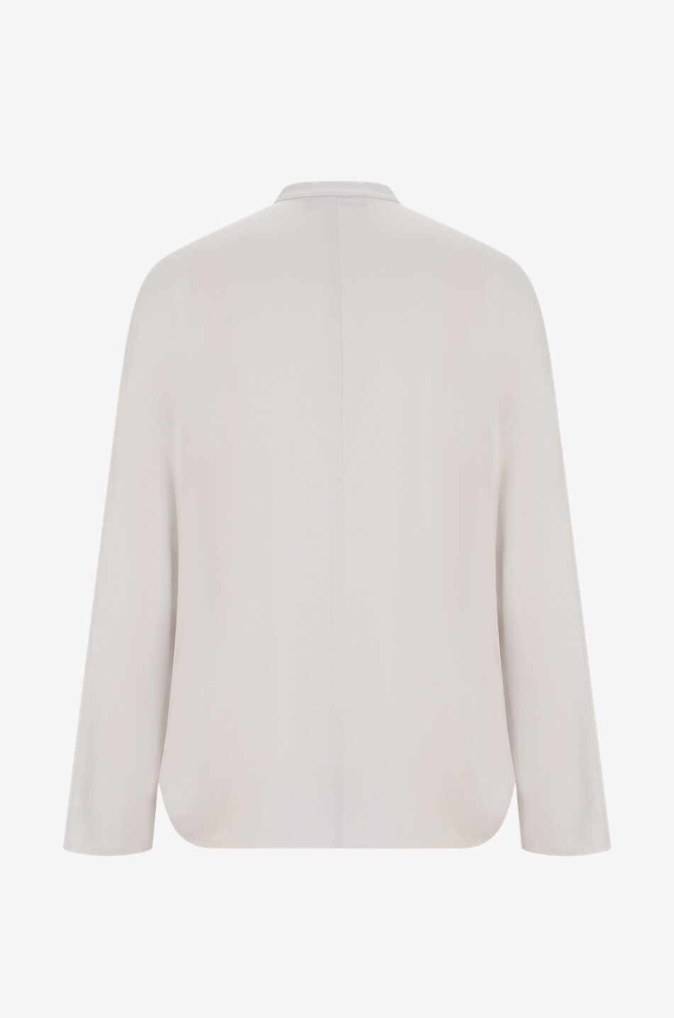 FABIANA FILIPPI Loose crepe blouse with beaded band collar Women Light beige 2