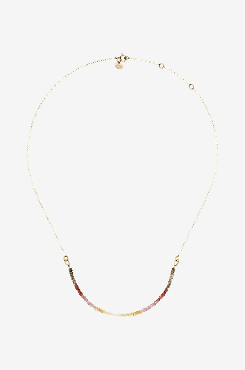 ATELIER PAULIN Goldene Halskette Nonza Gelbbrauner Saphir Damen BUNT 1