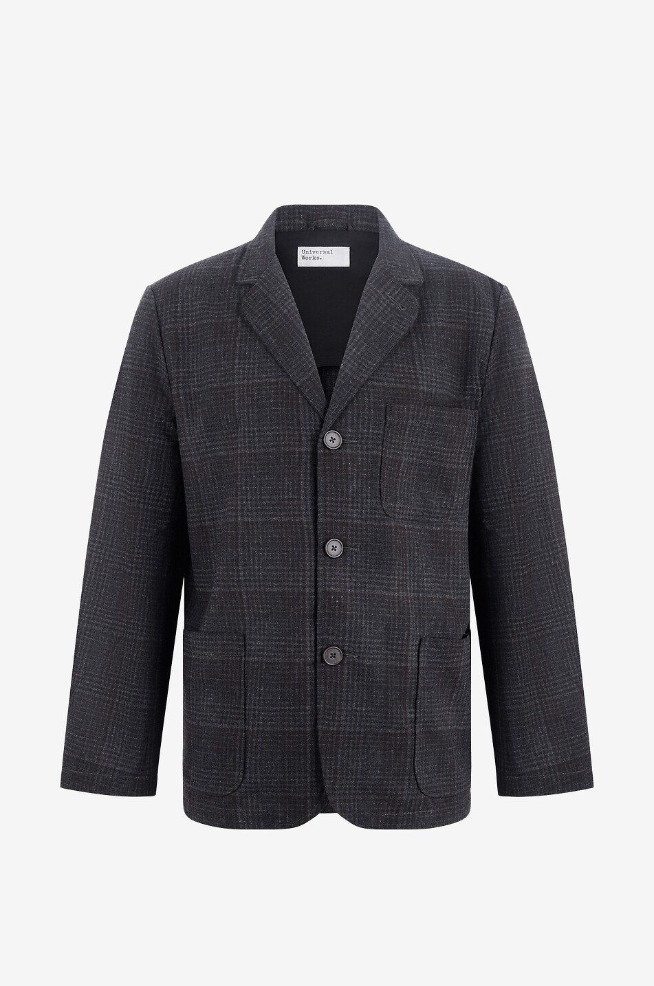 Blazer à carreaux en laine recyclée Reuse