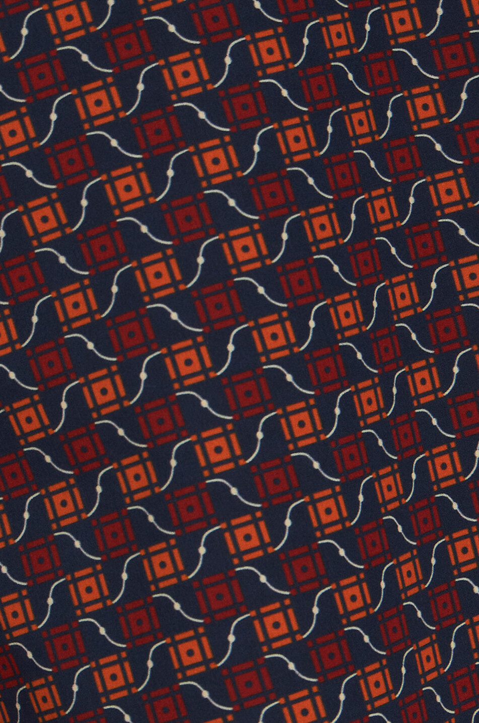 Langarmhemd aus Baumwollstretch mit Krawattenprint