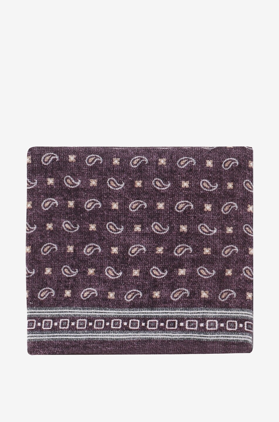 Seiden-Einstecktuch mit Paisley-Motiv und Tupfen