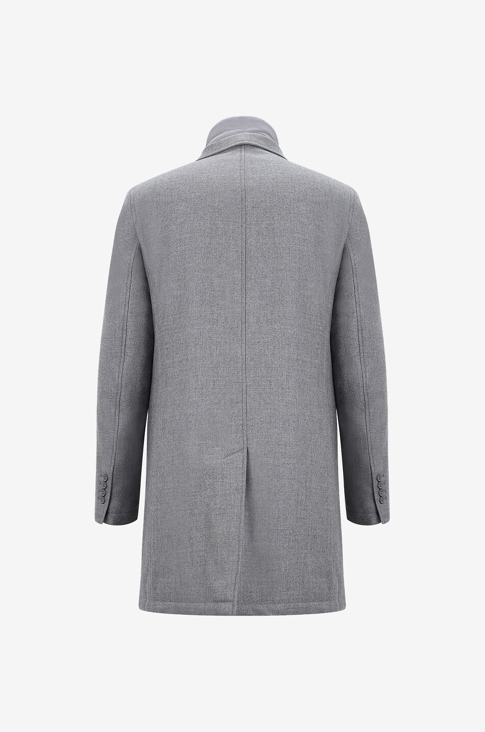 HERNO Langer Mantel aus Schurwolle und Kaschmir Herren HELLGRAU 2