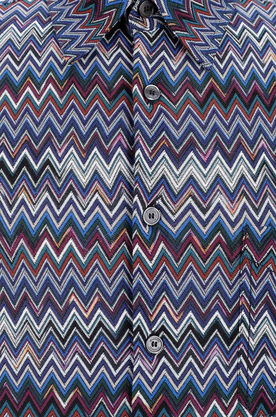 Fischgräten-Jacquard-Strickhemd