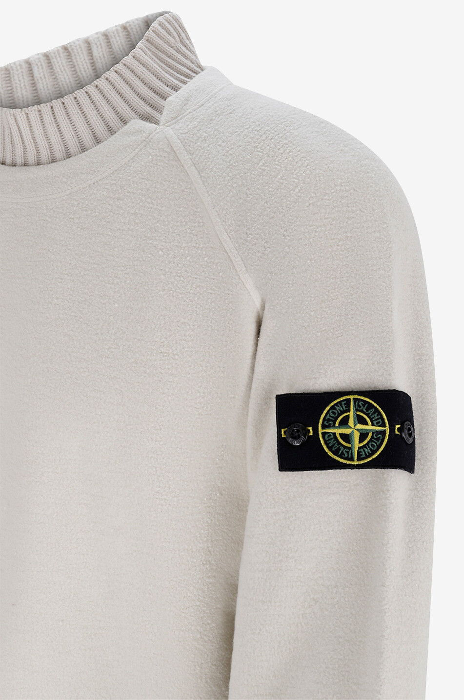 STONE ISLAND Aufgerautes Sweatshirt mit Schornsteinkragen 60954 Herren HELLGRAU 3
