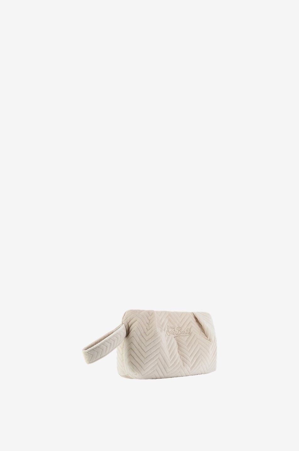 MC2 SAINT BARTH Pochette à chevrons Quilt Femme BEIGE 2