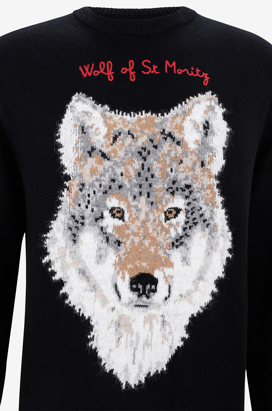 MC2 SAINT BARTH Jacquardpullover Heron Wolf St. Moritz Herren SCHWARZ 3