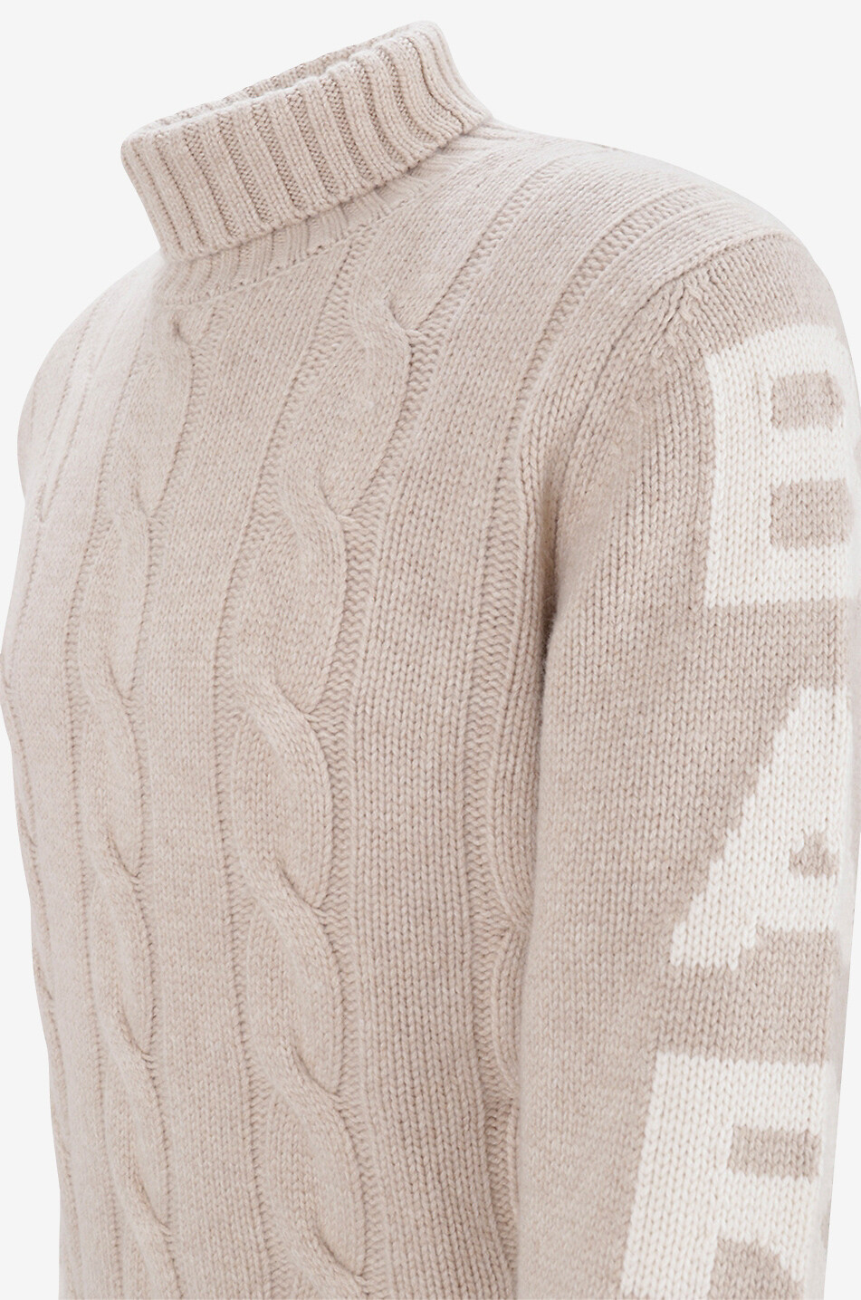 MC2 SAINT BARTH Zopfstrickpullover aus Wolle und Kaschmir Fisherman St. Barth Herren BEIGE 3