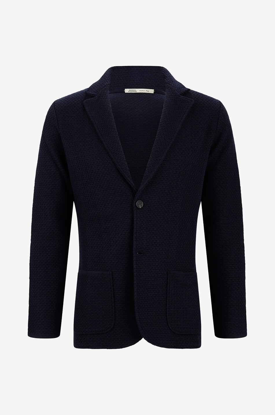 MAURIZIO BALDASSARI Blazer en maille de laine vierge Homme BLEU FONCE 1