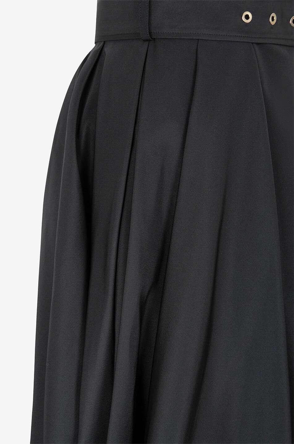 Jupe midi bouffante en polyfaille