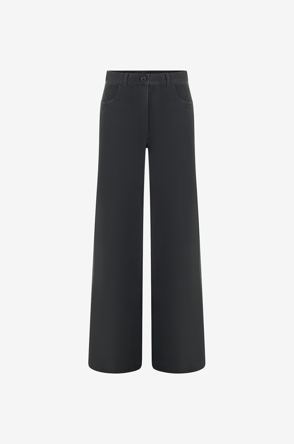 Hose mit weitem Bein aus Baumwolle