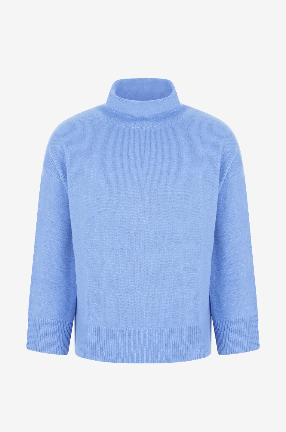 Funnel neck loose cashmere jumper