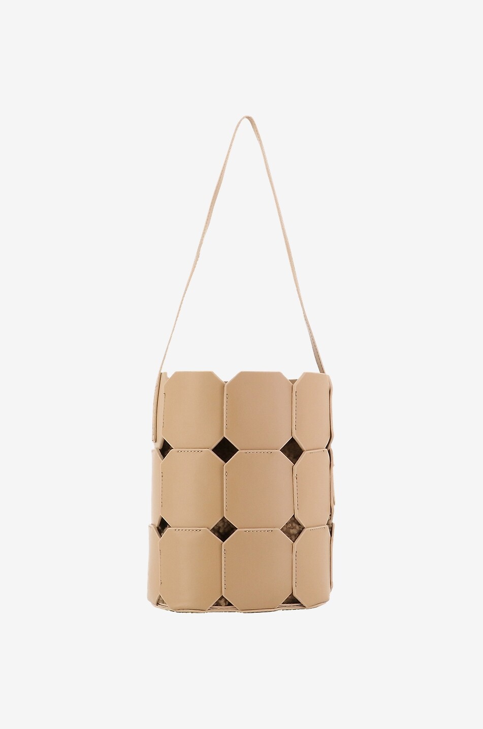 Handtasche aus Kalbsleder und Shearling Puzzle Bag