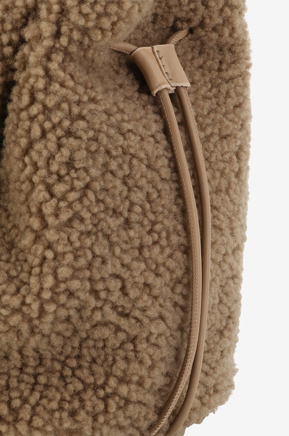Sac à main en cuir de veau et peau lainée Puzzle Bag