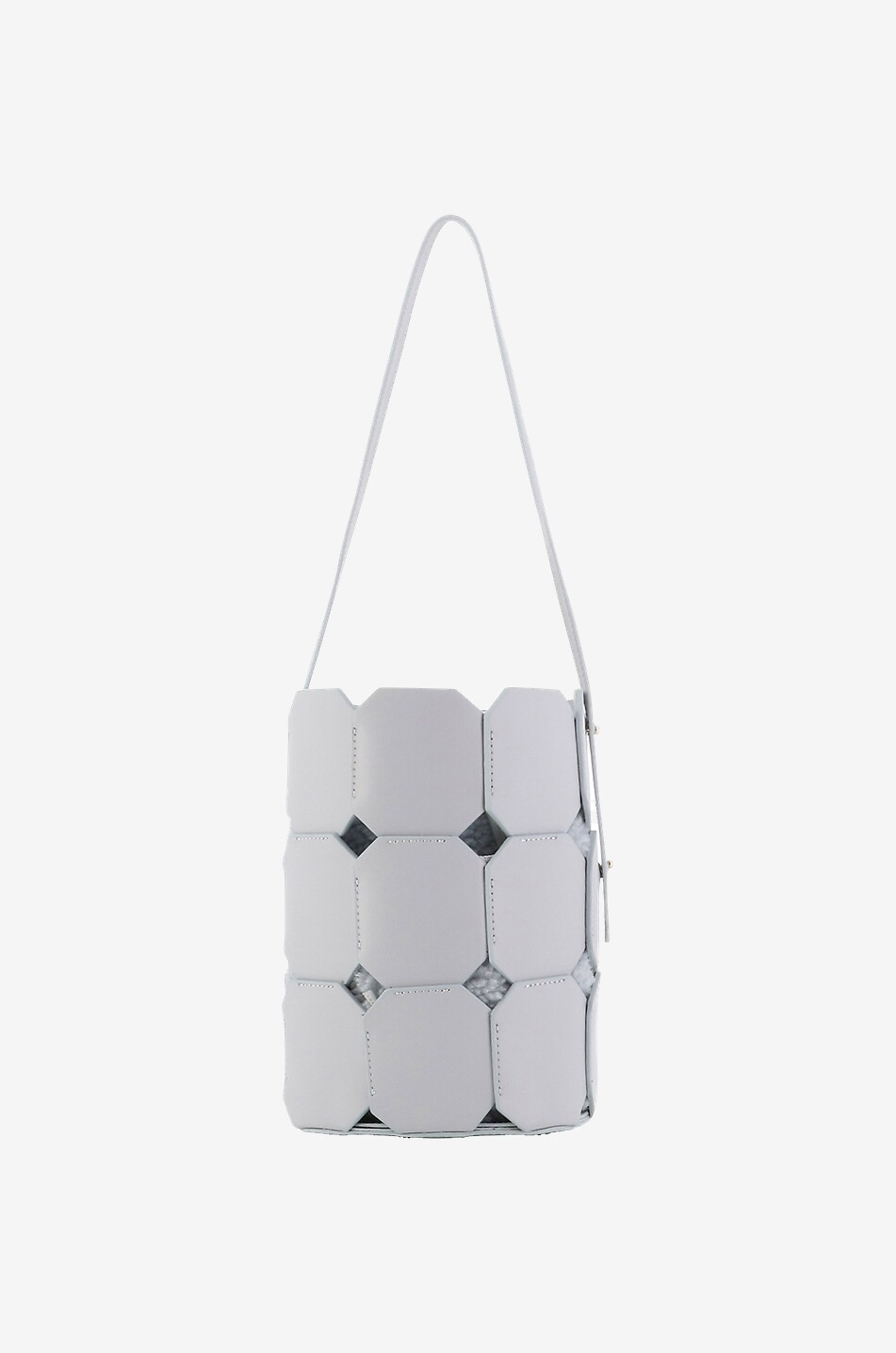 Sac à main en cuir de veau et peau lainée Puzzle Bag