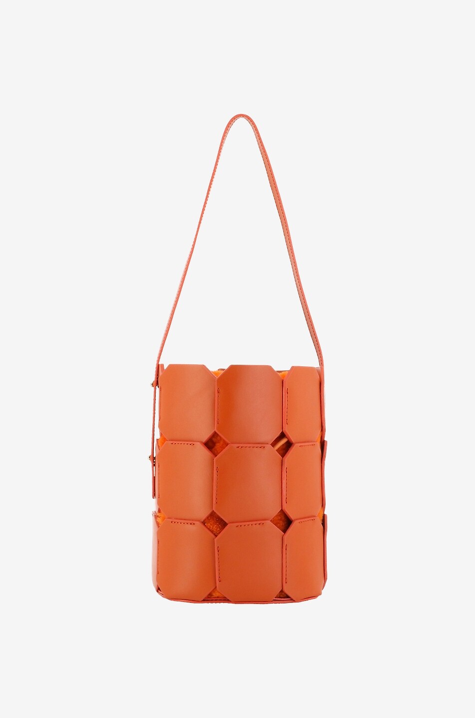 Puzzle Bag calf leather handbag with shearling