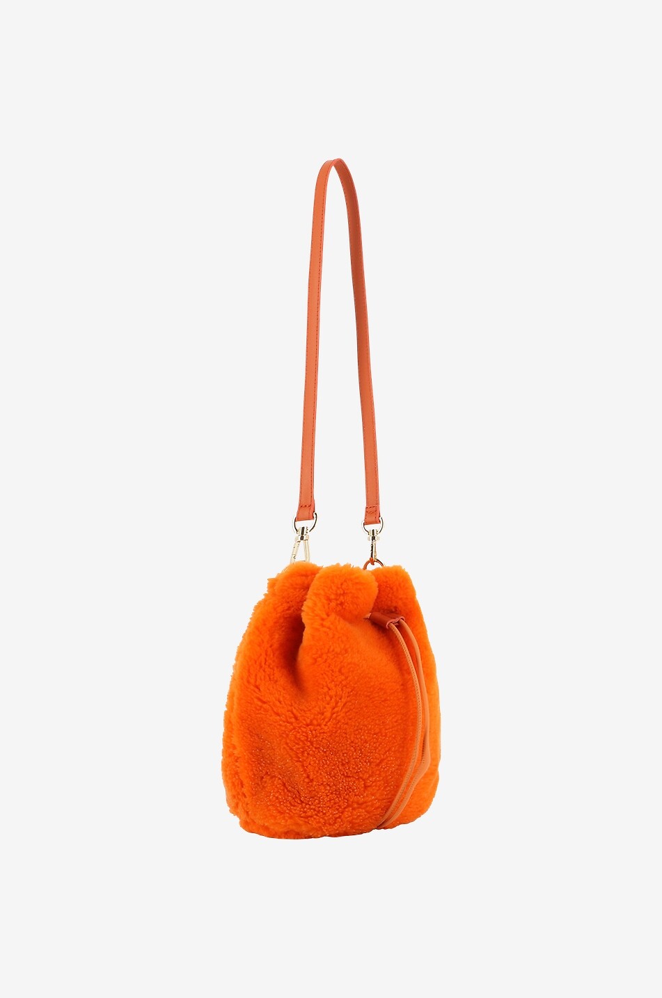 Sac à main en cuir de veau et peau lainée Puzzle Bag
