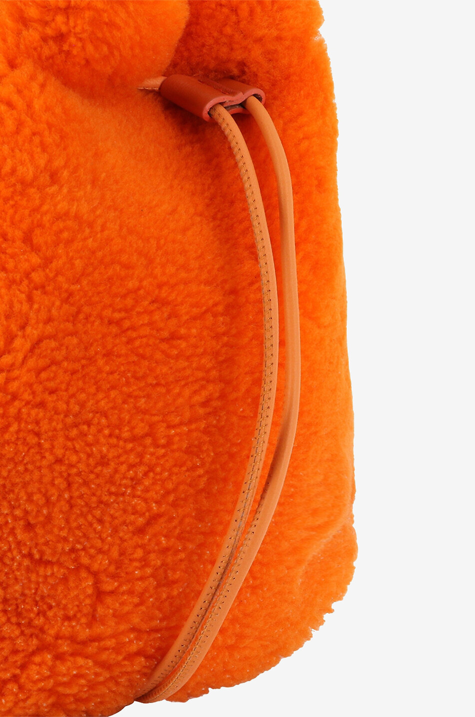 Sac à main en cuir de veau et peau lainée Puzzle Bag