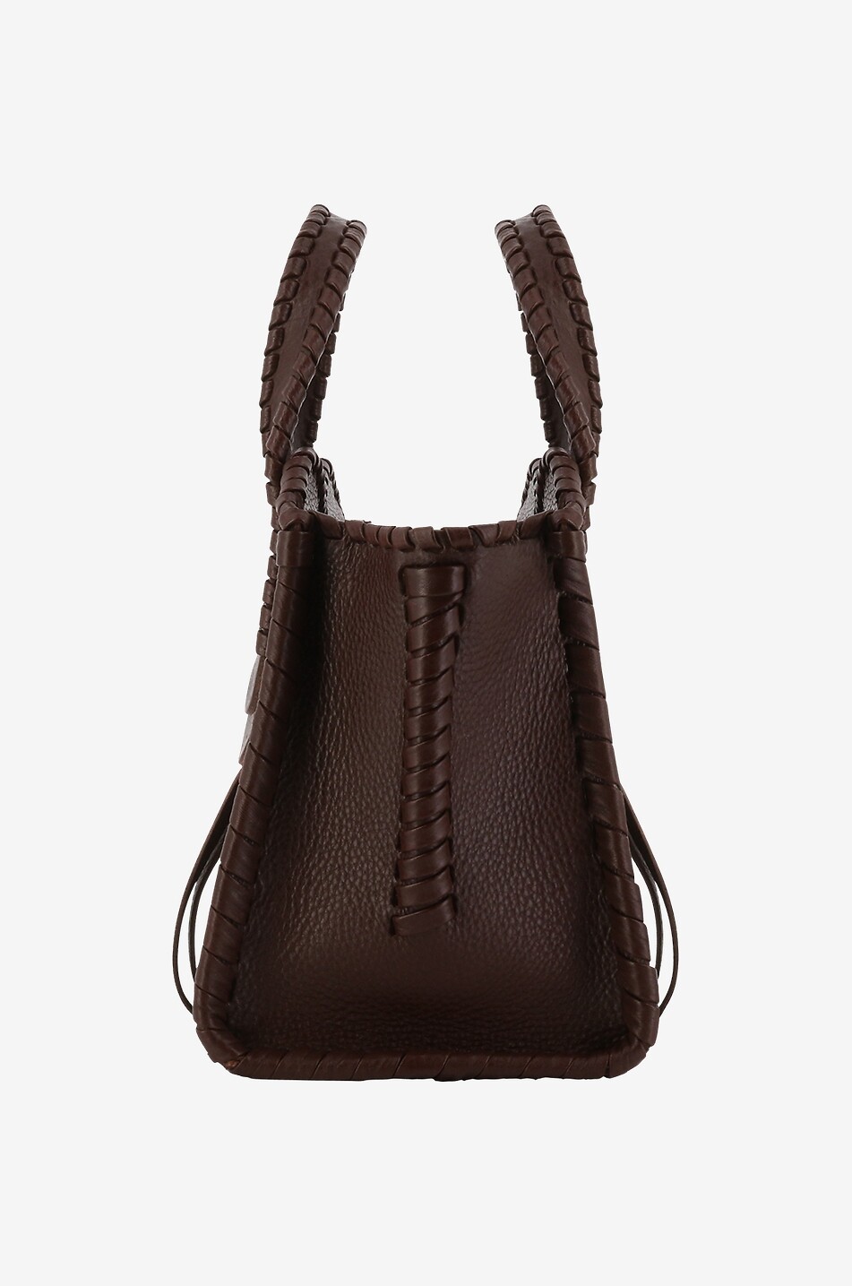 CHLOE Mony Small grained leather tote bag Women BROWN 5