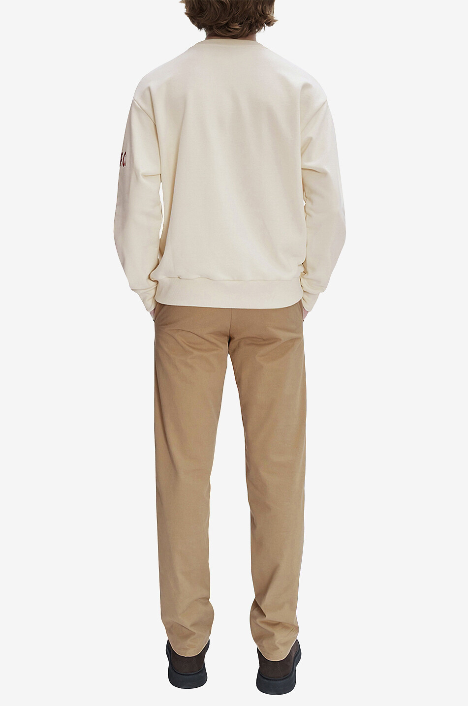 A.P.C. Sweat-shirt à col rond imprimé Adam Homme BEIGE 4