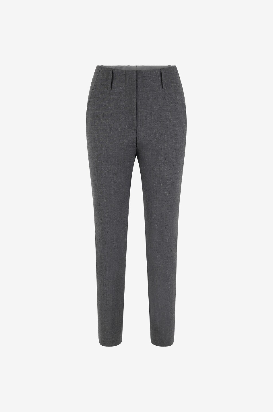 SLOWEAR Pantalon droit en laine vierge Dinora Femme GRIS MOYEN 1